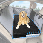 Dog Car Bed, Non-Slip Backseat Extender Pet Mat, Removable Washable Dog Bed for SUVs, Sedans & Trucks, Anti-Slip Travel Bed for Dogs, Easy Clean & Scratch-Proof & Comfort (Black, XL（56"Lx28.7"M×2"H))