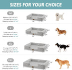 Cooling Dog Bed for Extra Large Dogs 44x32 inch, Q-Max >0.4 Summer Cool Orthopedic Foam Pet Sofa Bed with Sides, XL Size Bolster Anti-Slip Couch with Washable Removable Cover, Grey