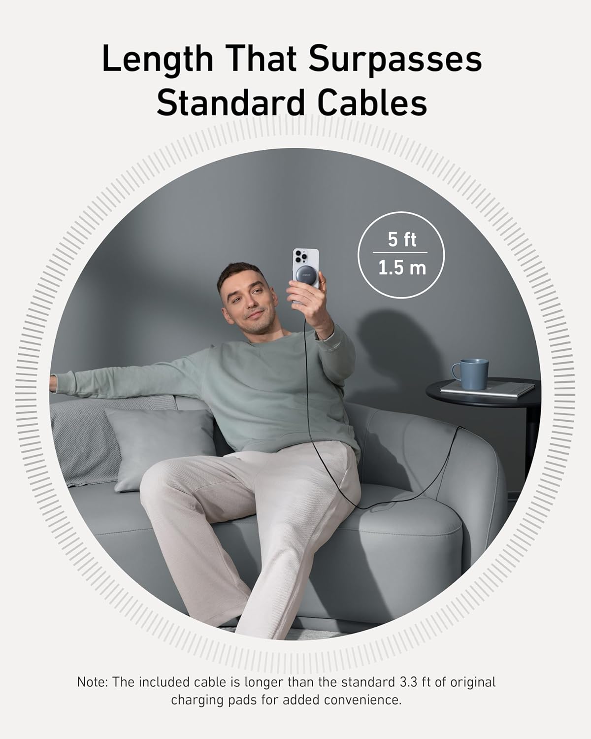 Anker MagSafe Charger Pad, MagGo iPhone 16 Wireless Charging Pad, Qi2 Certified 15W Wireless Charger, Compatible with iPhone 16/16 Plus/16 Pro/16 Pro Max/15/14/13/12 Series (Black, with Adapter)