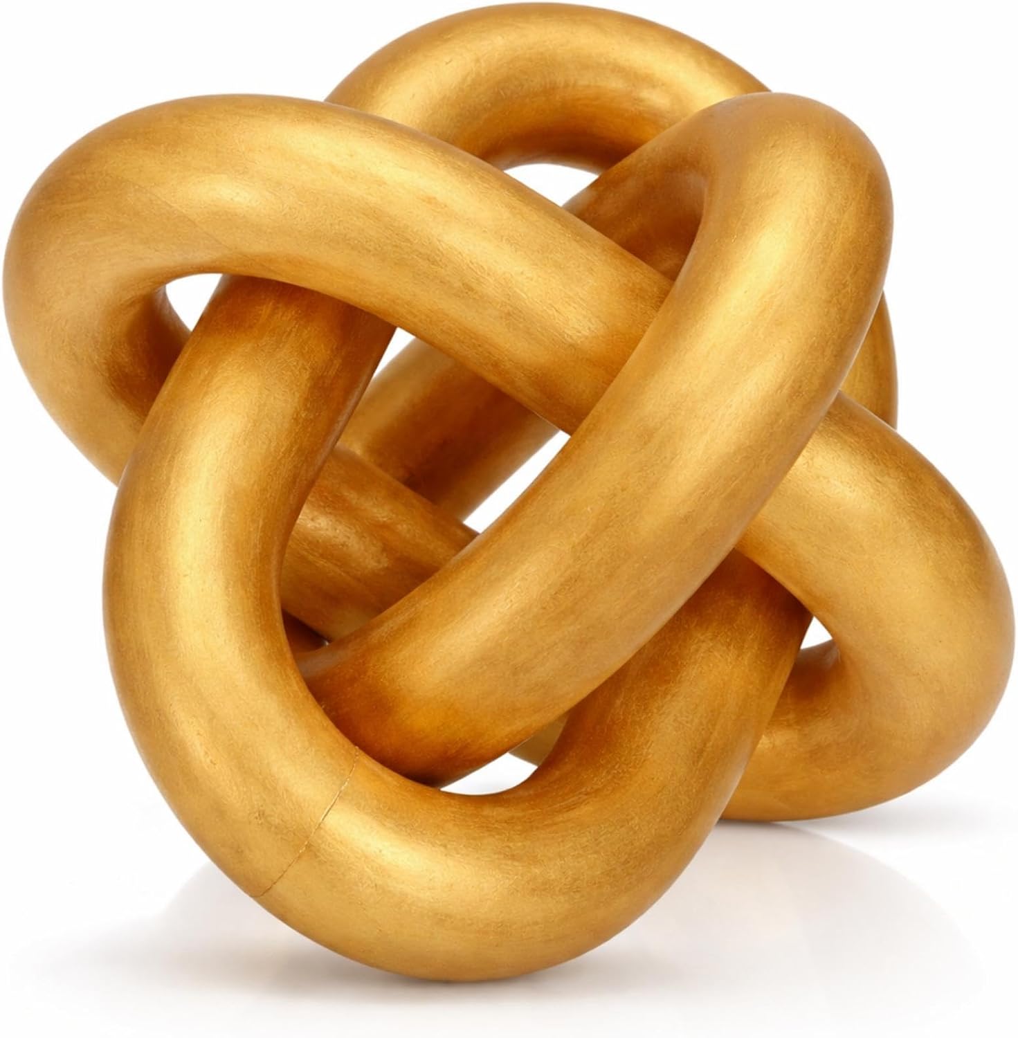 3 Link Wood Knot Decor Rustic Home Décor Accents Hand Carved Coffee Table Decoration, Boho Chain Link Decoration, Modern Shelf, Rustic Objects for Home Living Room Bedroom(White)