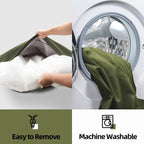 Sytopia 42-Inch Canvas Outdoor Indestructible Dog Bed for Extra Large Dogs– Heavy-Duty Waterproof, Chew-Proof & Washable, Removable Cover, Ideal for Crate, Patio, Indoor & Outdoor Adventures (Green)