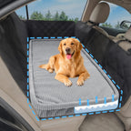 Dog Car Bed, Non-Slip Backseat Extender Pet Mat, Removable Washable Dog Bed for SUVs, Sedans & Trucks, Anti-Slip Travel Bed for Dogs, Easy Clean & Scratch-Proof & Comfort (Black, XL（56"Lx28.7"M×2"H))