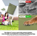 Sytopia 42-Inch Canvas Outdoor Indestructible Dog Bed for Extra Large Dogs– Heavy-Duty Waterproof, Chew-Proof & Washable, Removable Cover, Ideal for Crate, Patio, Indoor & Outdoor Adventures (Green)