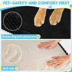 Dog Car Bed, Non-Slip Backseat Extender Pet Mat, Removable Washable Dog Bed for SUVs, Sedans & Trucks, Anti-Slip Travel Bed for Dogs, Easy Clean & Scratch-Proof & Comfort (Black, XL（56"Lx28.7"M×2"H))