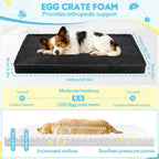 Dog Car Bed, Non-Slip Backseat Extender Pet Mat, Removable Washable Dog Bed for SUVs, Sedans & Trucks, Anti-Slip Travel Bed for Dogs, Easy Clean & Scratch-Proof & Comfort (Black, XL（56"Lx28.7"M×2"H))