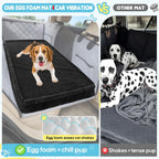 Dog Car Bed, Non-Slip Backseat Extender Pet Mat, Removable Washable Dog Bed for SUVs, Sedans & Trucks, Anti-Slip Travel Bed for Dogs, Easy Clean & Scratch-Proof & Comfort (Black, XL（56"Lx28.7"M×2"H))