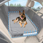 Dog Car Bed, Non-Slip Backseat Extender Pet Mat, Removable Washable Dog Bed for SUVs, Sedans & Trucks, Anti-Slip Travel Bed for Dogs, Easy Clean & Scratch-Proof & Comfort (Black, XL（56"Lx28.7"M×2"H))