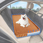 Dog Car Bed, Non-Slip Backseat Extender Pet Mat, Removable Washable Dog Bed for SUVs, Sedans & Trucks, Anti-Slip Travel Bed for Dogs, Easy Clean & Scratch-Proof & Comfort (Black, XL（56"Lx28.7"M×2"H))