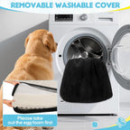 Dog Car Bed, Non-Slip Backseat Extender Pet Mat, Removable Washable Dog Bed for SUVs, Sedans & Trucks, Anti-Slip Travel Bed for Dogs, Easy Clean & Scratch-Proof & Comfort (Black, XL（56"Lx28.7"M×2"H))